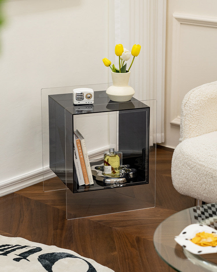 Rolling Acrylic Side Table