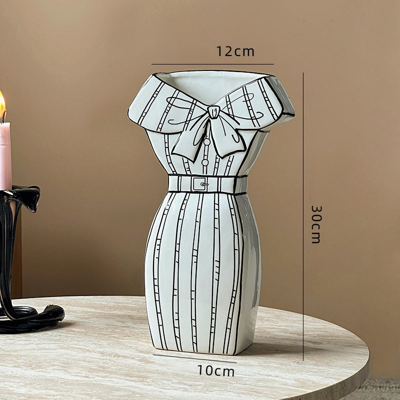 Dress-Inspired Ceramic Vase