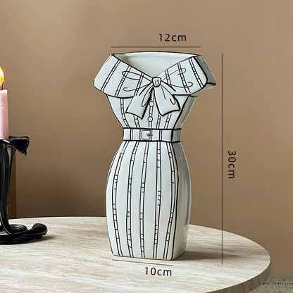 Dress-Inspired Ceramic Vase