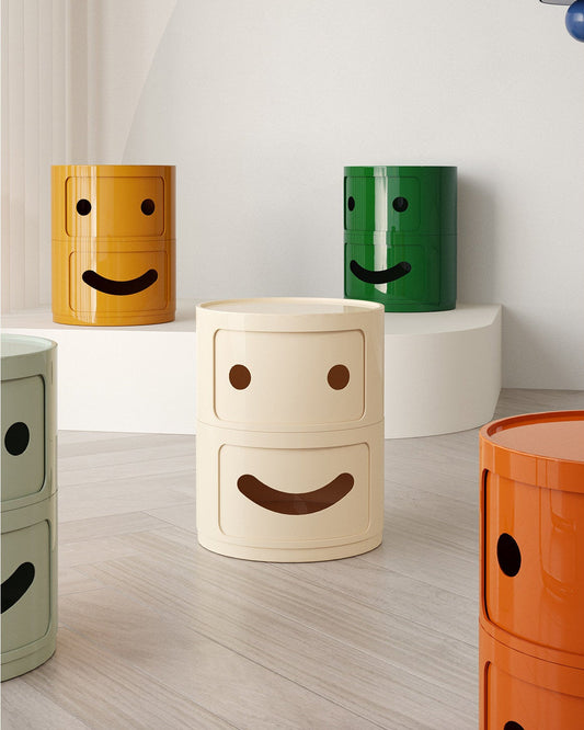 Smile Face Side Table Storage Cabinet