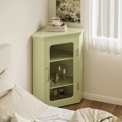 Green Corner Storage Cabinet