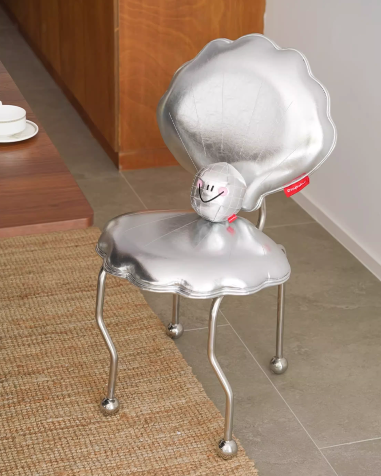 Shell Chair with Pearl Cushion