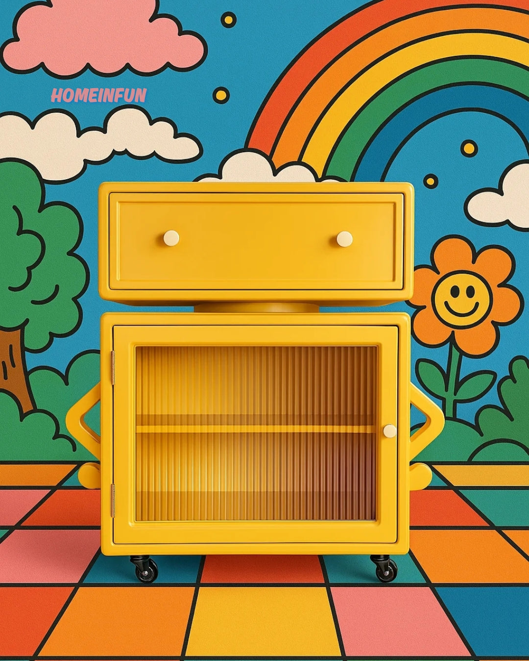Robot Side Table Storage Cabinet