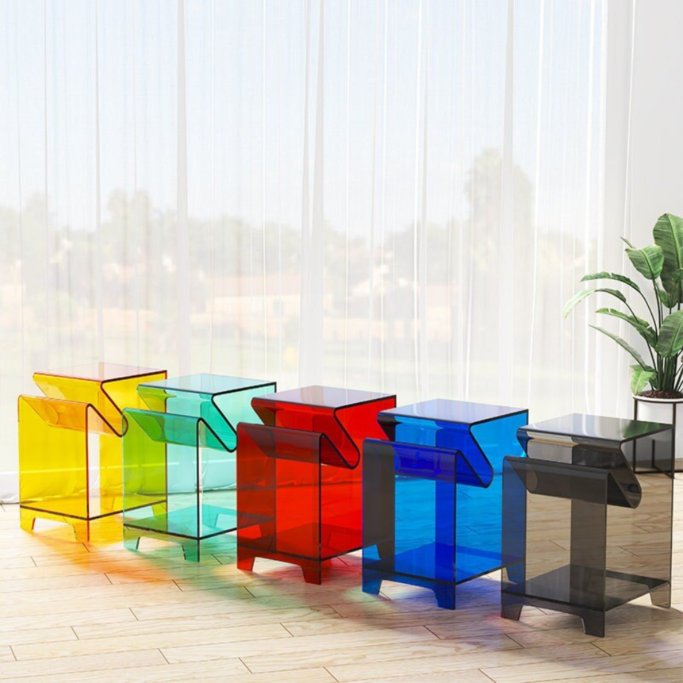 Colorful Acrylic Side Table Nightstand