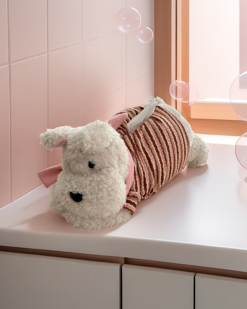 Cute Dog Tissue Box Cover