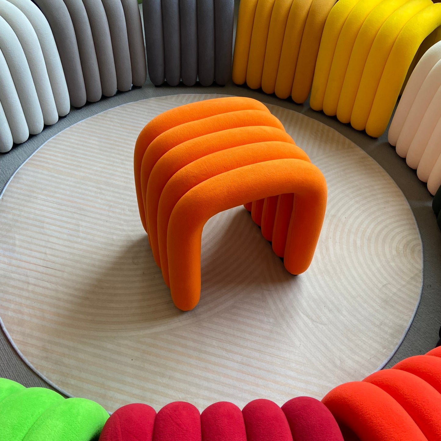 Custom Rainbow Shaped Stool Chair