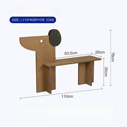 Dog Shaped Wooden Bench