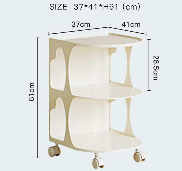 Rolling Acrylic Side Table Bar Cart