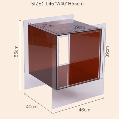 Rolling Acrylic Side Table