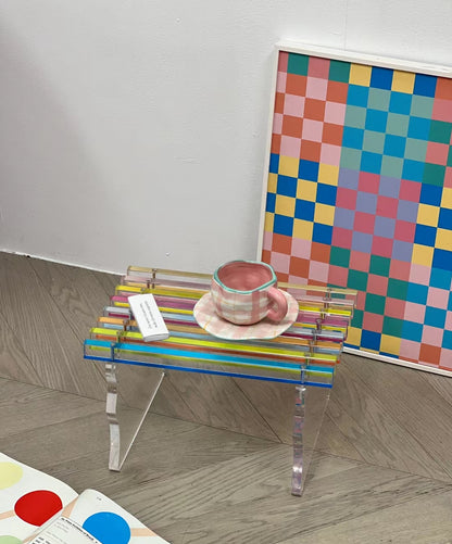 Rainbow Small Bench Stool Chair