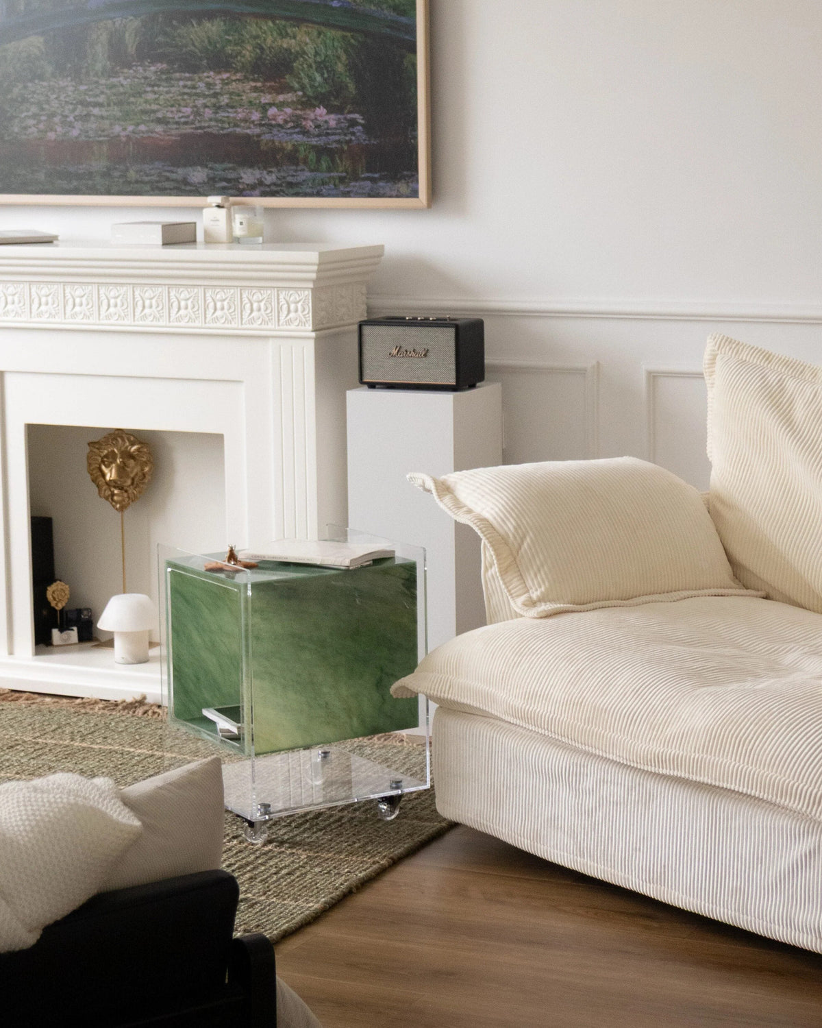Rolling Acrylic Side Table