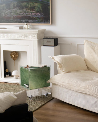 Rolling Acrylic Side Table