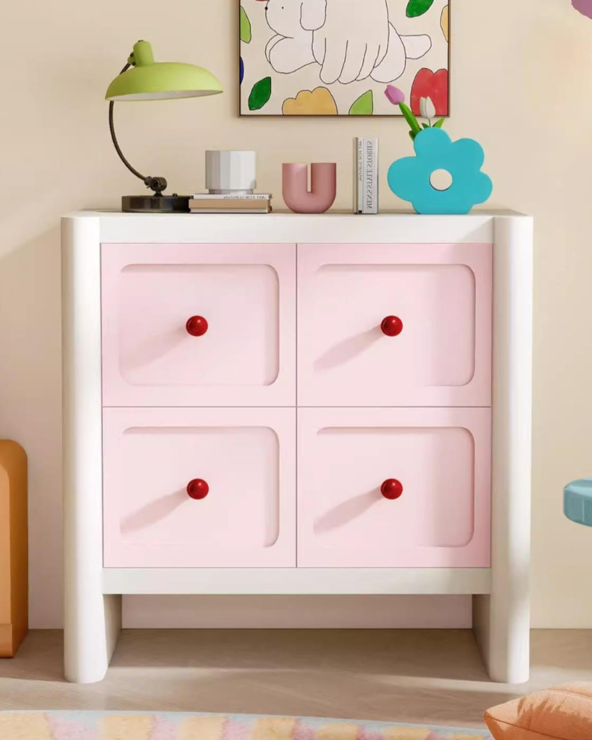 pastel dresser Desert Fields Eclectic Boho 6 Drawer Dresser, Yellow