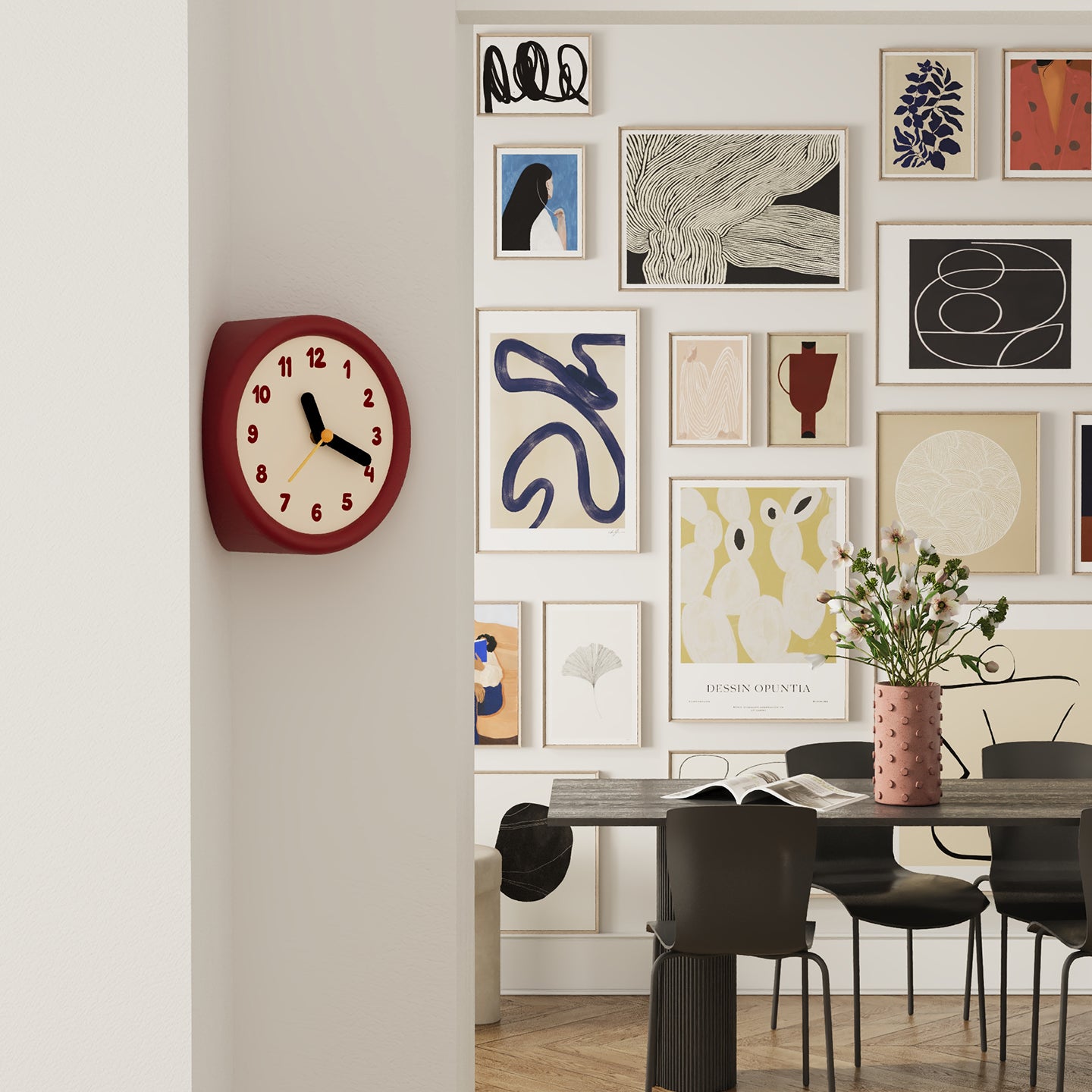 Red Corner Time Clock