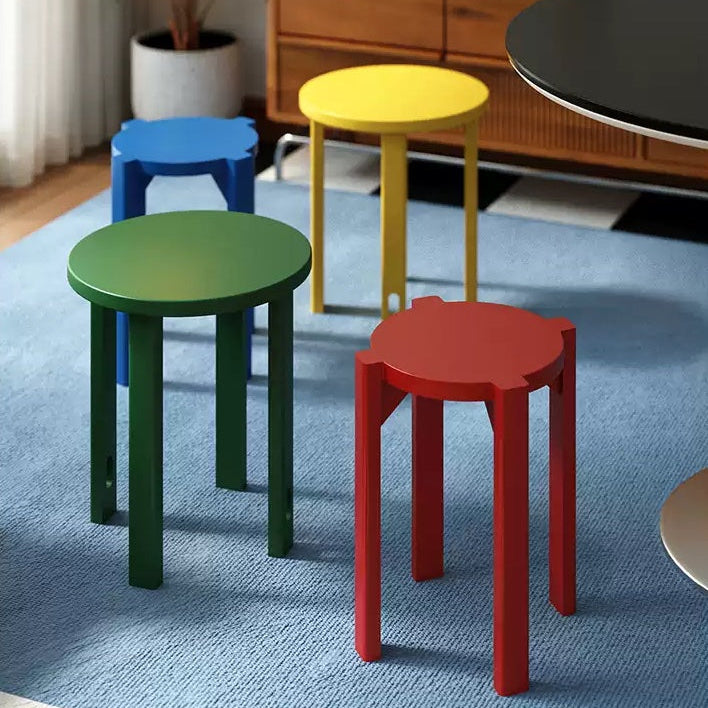 4-in-1 Stackable Stools Side Table