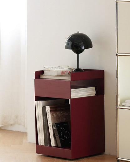 Rolling Metal Side Table