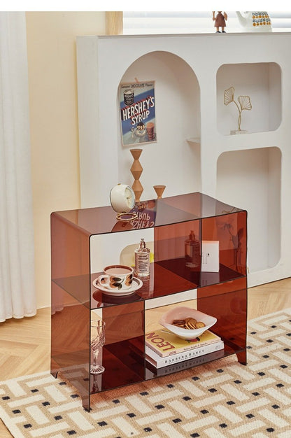 Acrylic Bookshelf Side Table - HomeinFun