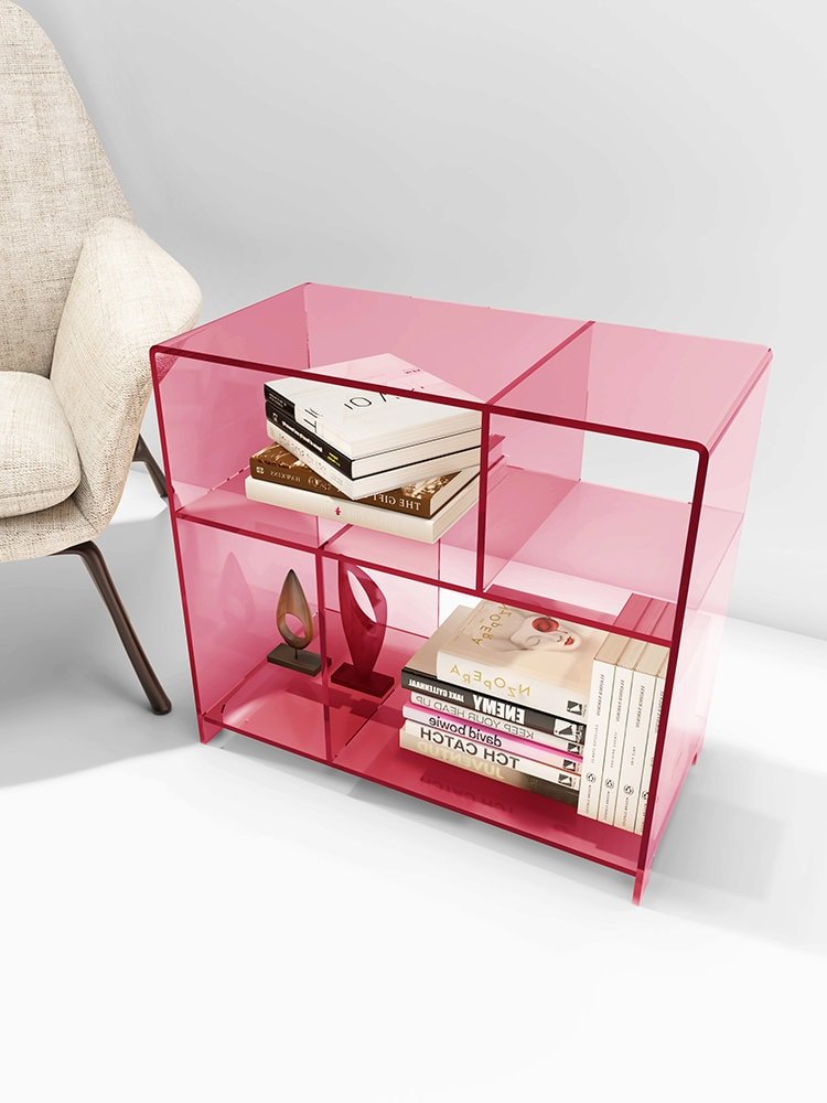 Acrylic Bookshelf Side Table - HomeinFun