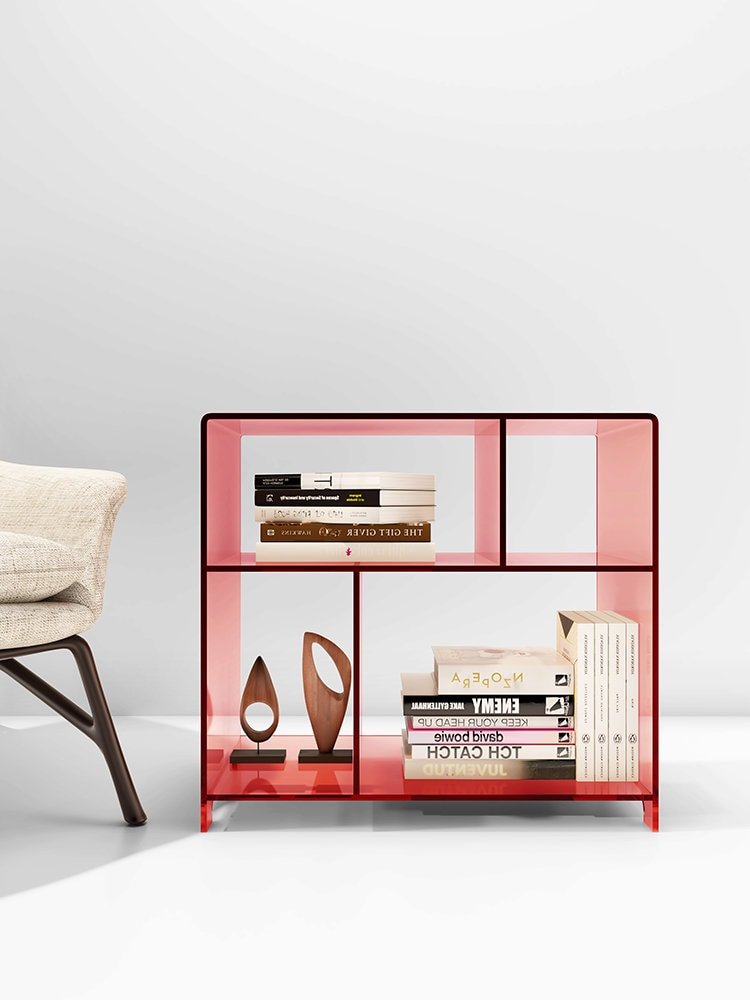 Acrylic Bookshelf Side Table - HomeinFun