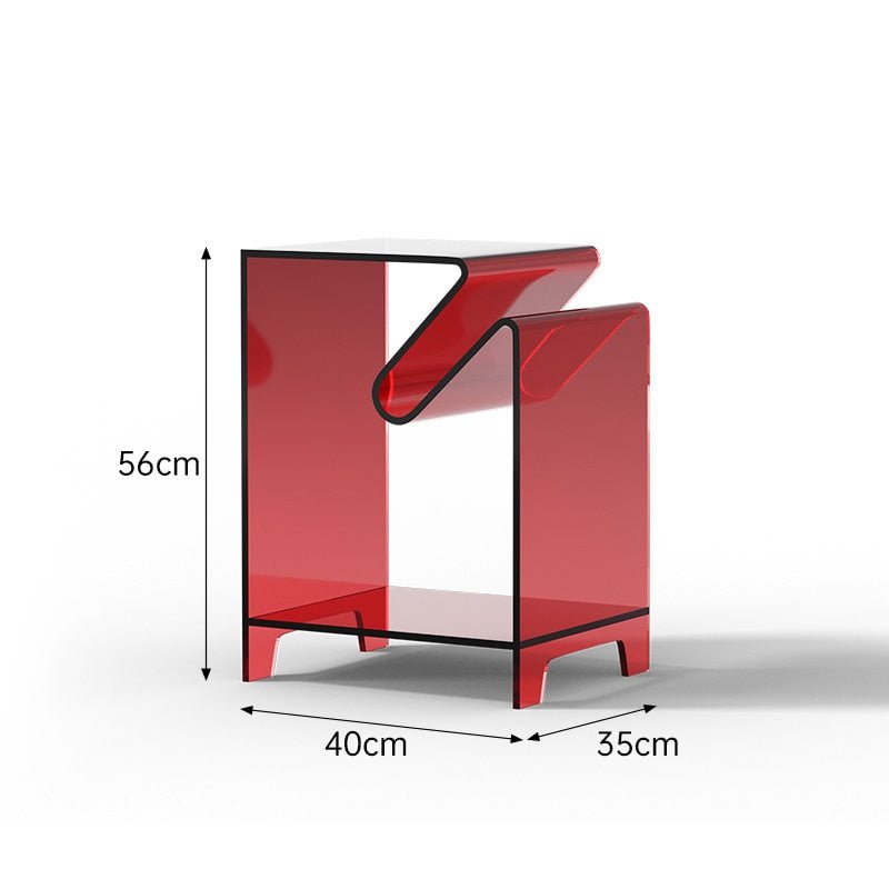 Acrylic Nightstands Side Table Bookshelf - HomeinFun