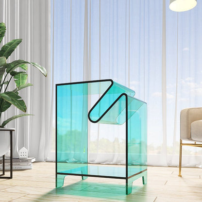 Acrylic Nightstands Side Table Bookshelf - HomeinFun