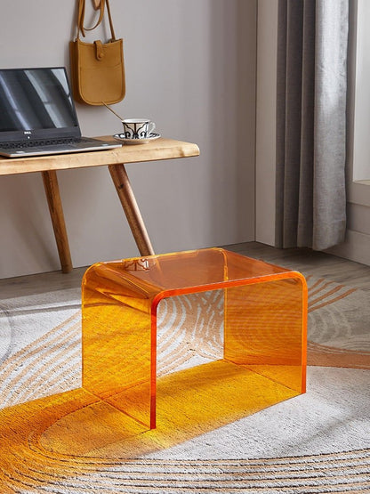 Acrylic Stool Ottoman Small Chair - HomeinFun