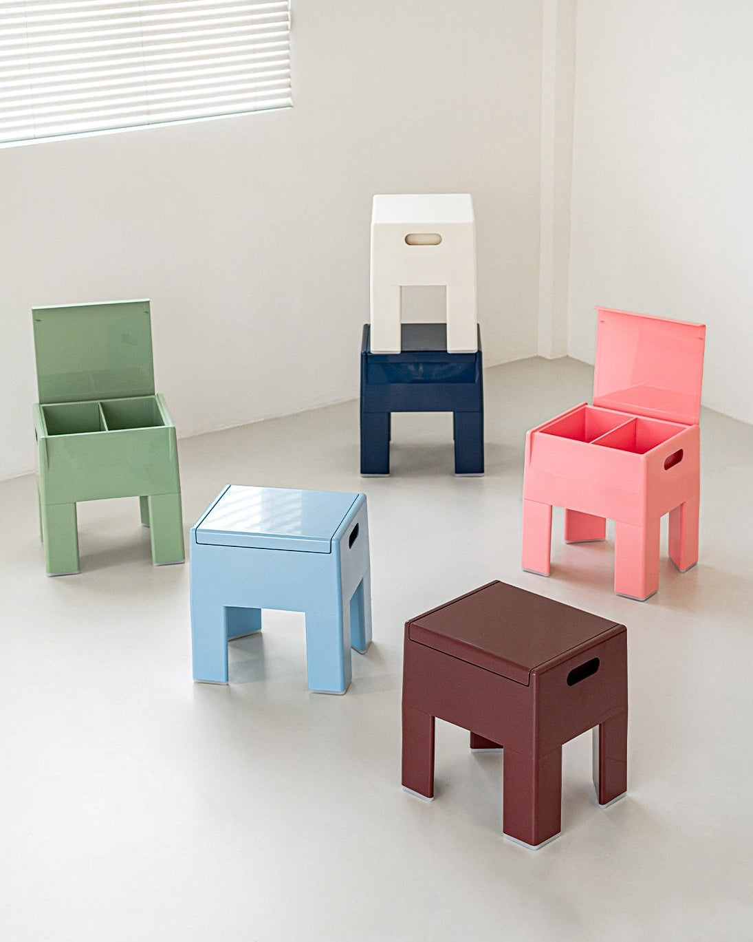 Playful Storage Stool Side Table