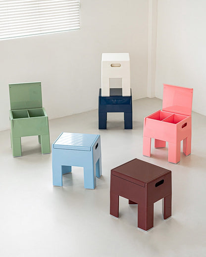 Playful Storage Stool Side Table