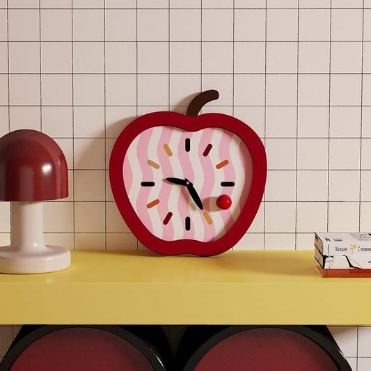 Apple Shaped Creative Clock - HomeinFun