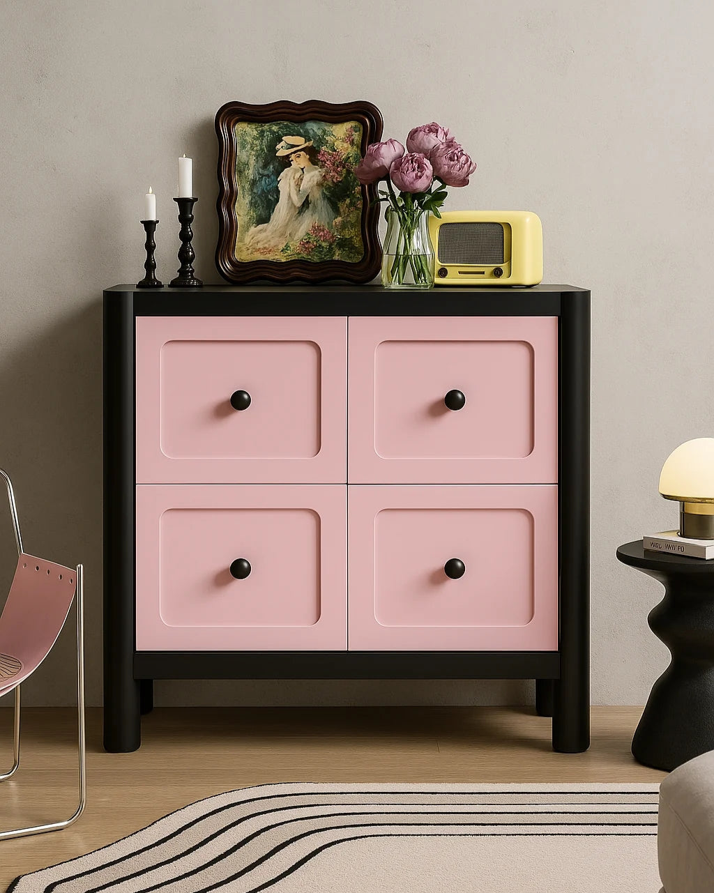 pastel color dresser Pastel Cabinet Storage Dresser | Stylish & Functional