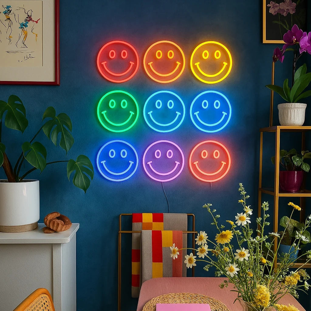 Smile Face 15" Led Neon Sign
