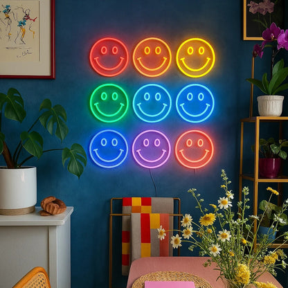 Smile Face 15" Led Neon Sign