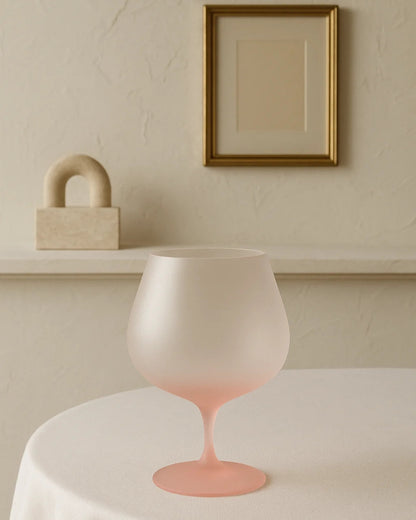 Matt Pink Wine Glass