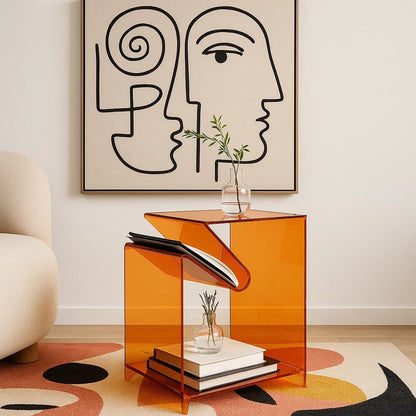 Colorful Acrylic Side Table Nightstand