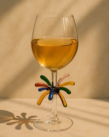 Colorful Firework Wine Glass