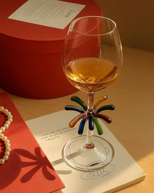 Colorful Firework Wine Glass