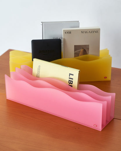 Wave Acrylic Magazine Organizer