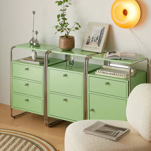 Vintage Green Minimalist Cabinet