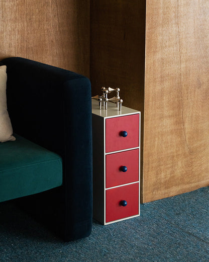Slim Color Block Storage Cabinet