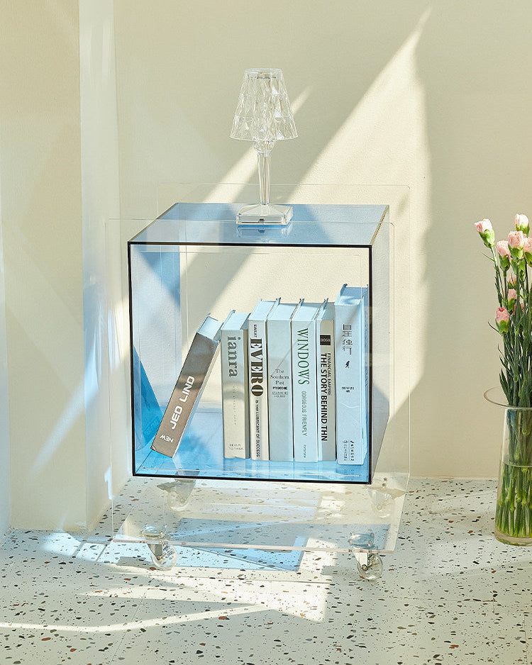 Rolling Acrylic Side Table