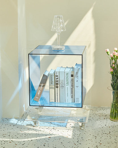 Rolling Acrylic Side Table