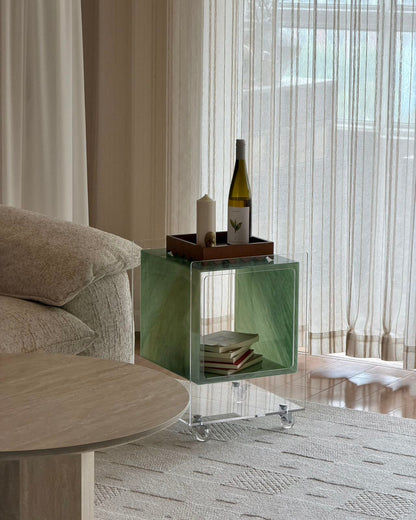 Rolling Acrylic Side Table