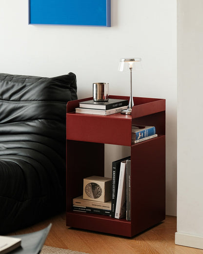 Rolling Metal Side Table