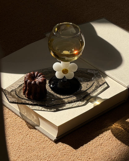 Daisy Bloom Stem Glass