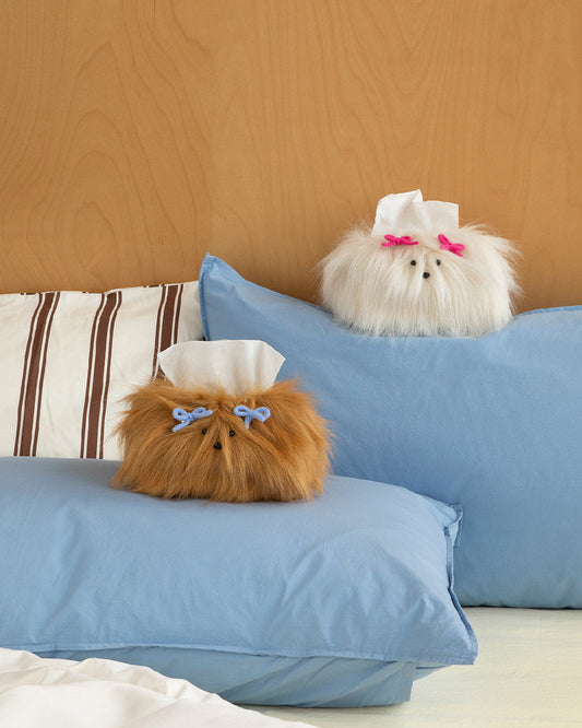 Fluffy Dog Tissue Box Cover