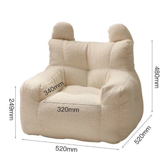 Bear Shaped Lazy Sofa Bean Bag with filling - HomeinFun