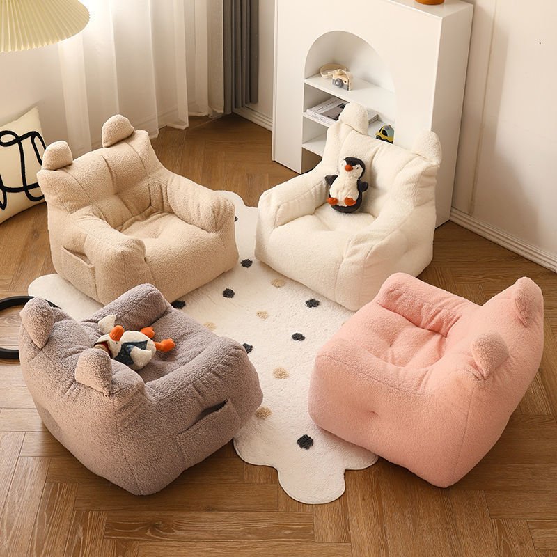 Bear Shaped Lazy Sofa Bean Bag with filling - HomeinFun