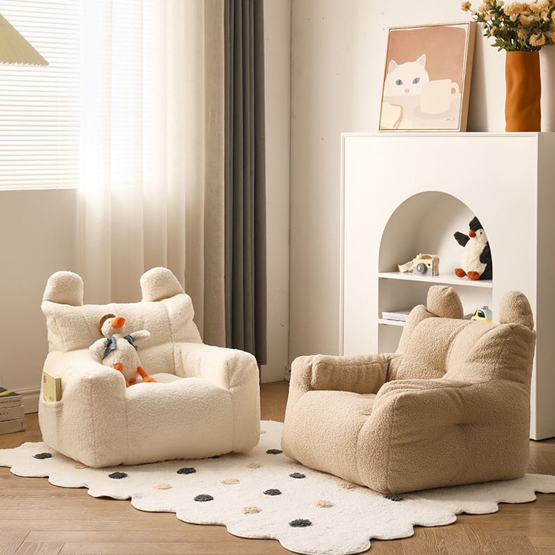 Bear Shaped Lazy Sofa Bean Bag with filling - HomeinFun