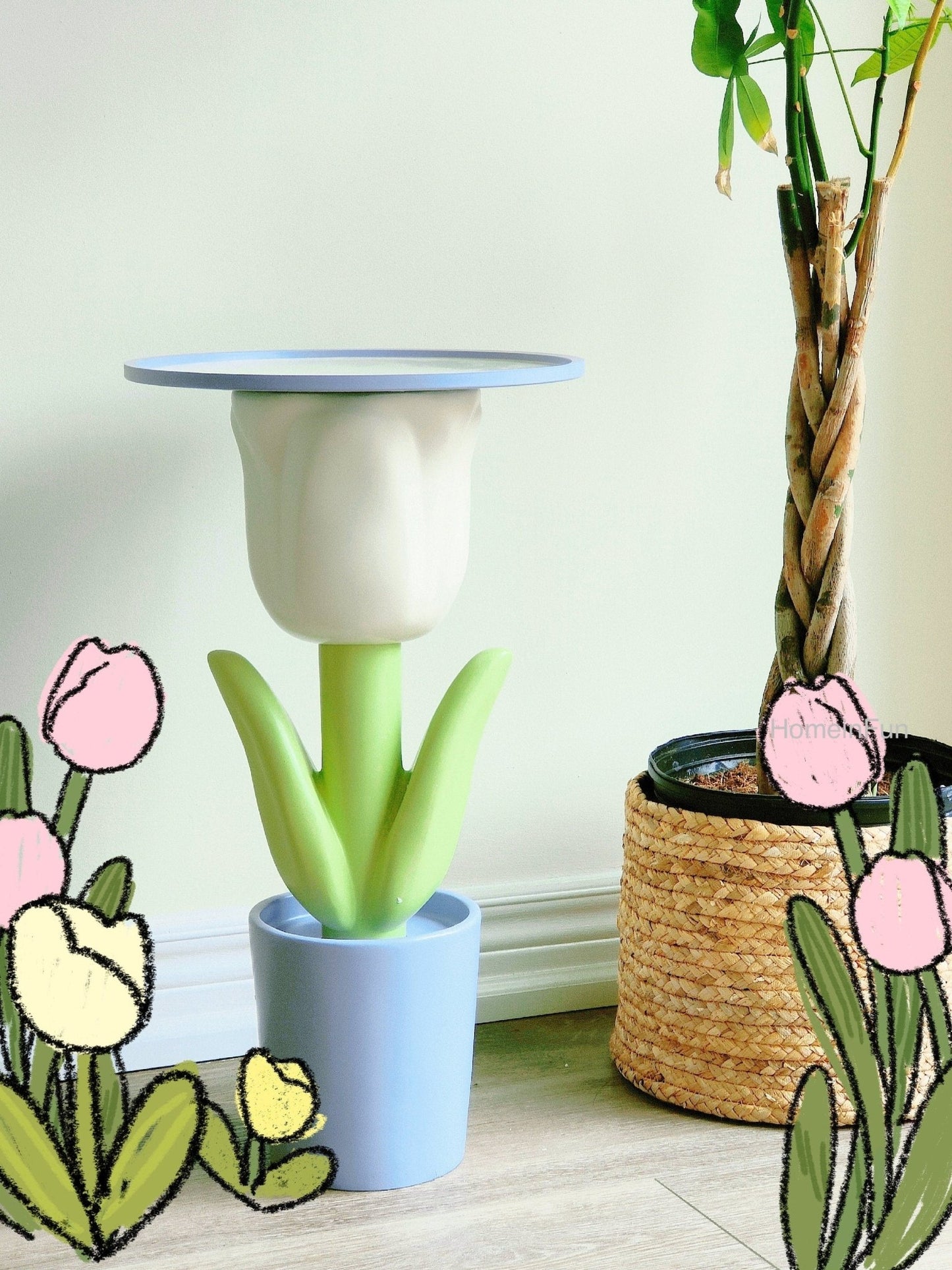 Blooming Beauty: Tulip Side Table - HomeinFun