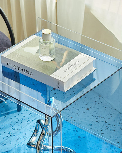Rolling Acrylic Side Table